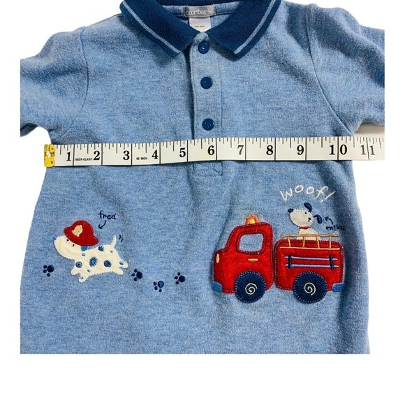 Carter's One Piece Long Sleeve One Piece Firetruck - Picture 3 of 5
